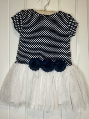 Navy polka dot dress